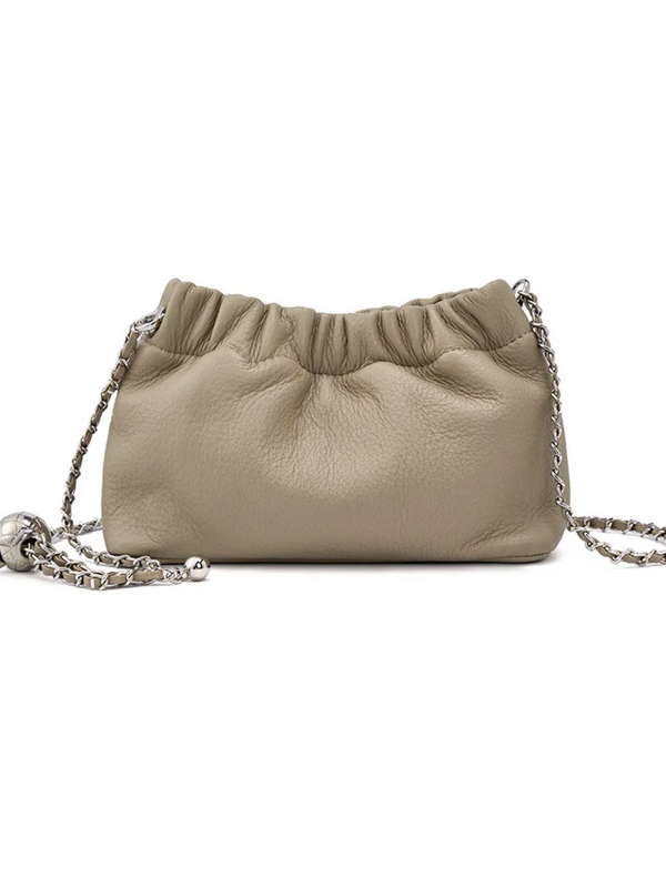 Leather Cloud Crossbody Bag for Women