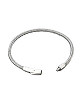 19cm Men’s Silver Bracelet – Sleek Woven Stainless Steel