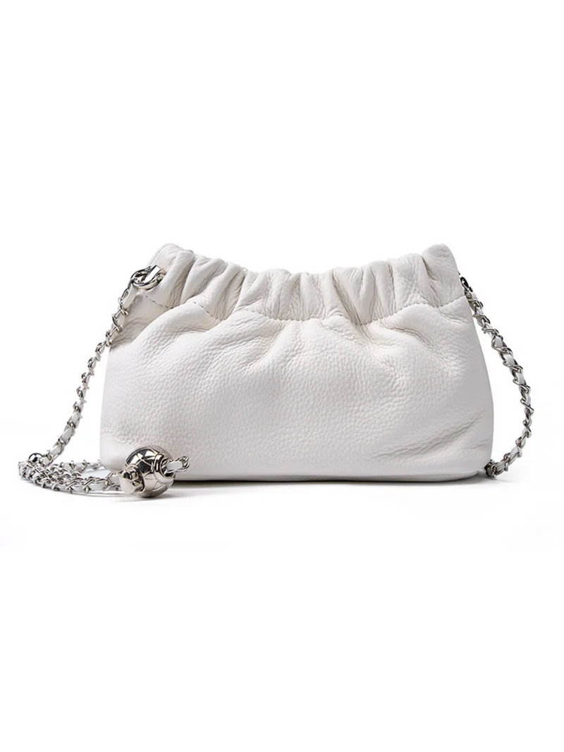 Leather Cloud Crossbody Bag for Women