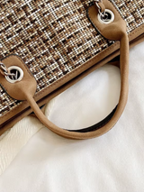 Elegant Tweed Tote Bag – Women’s Shoulder Strap Edition