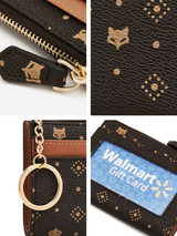 Women's Canvas Leather Card Holder