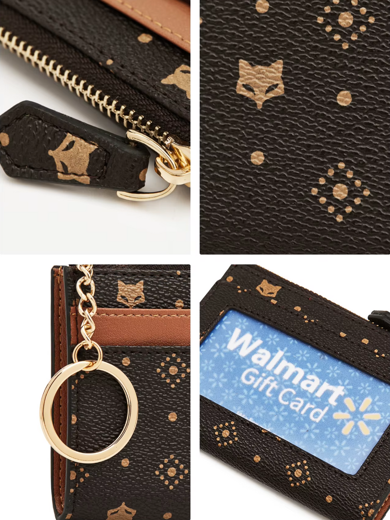 Women's Canvas Leather Card Holder