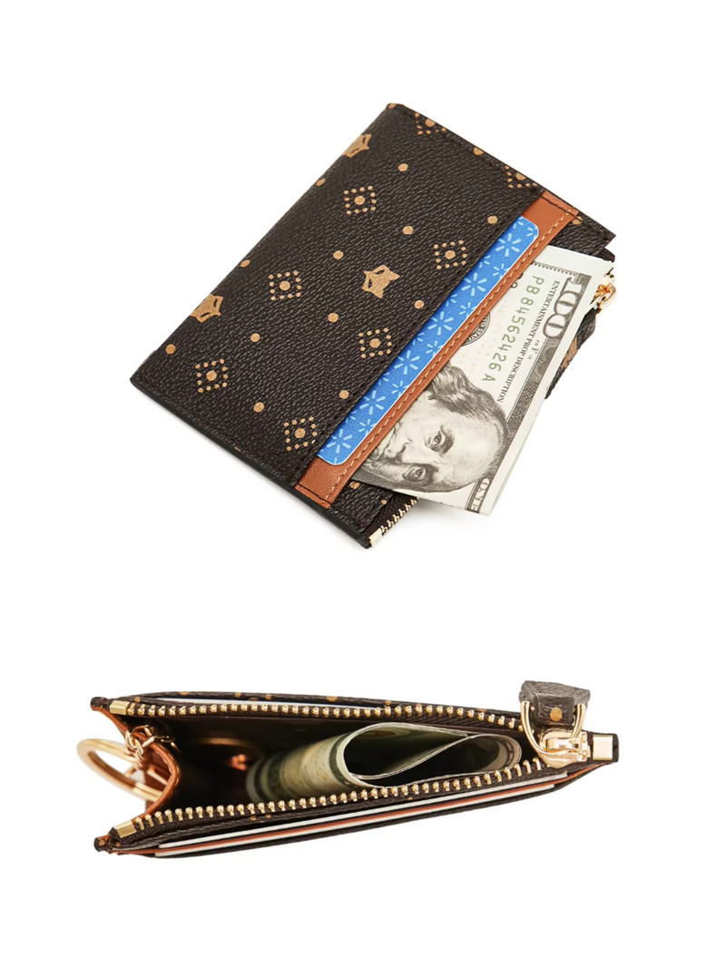Women's Canvas Leather Card Holder