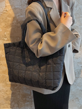 Padded Quilted Tote Bag – Women’s Large Shoulder Edition