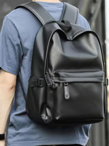 Men’s Leather Backpack – Black Edition