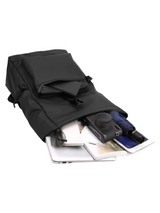 Structured Black Backpack – Men's Strap Edition