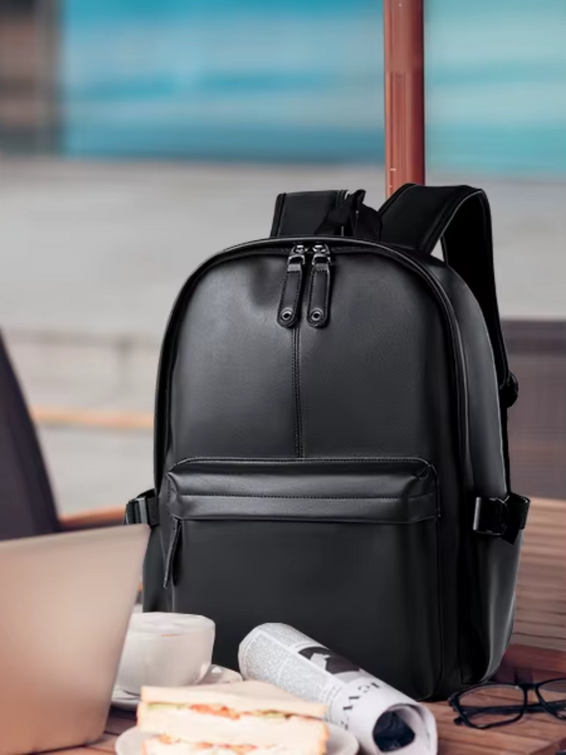Men’s Leather Backpack – Black Edition