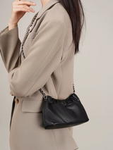 Leather Cloud Crossbody Bag for Women