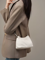 Leather Cloud Crossbody Bag for Women