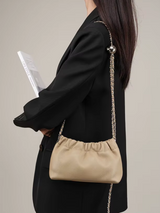 Leather Cloud Crossbody Bag for Women