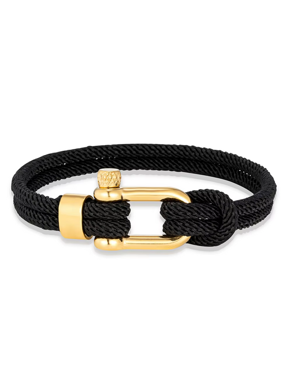 Men’s Rope Bracelet – Gold Stainless Steel