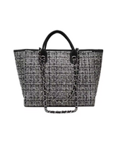 Elegant Tweed Tote Bag – Women’s Shoulder Strap Edition