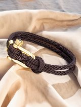 Men’s Rope Bracelet – Gold Stainless Steel