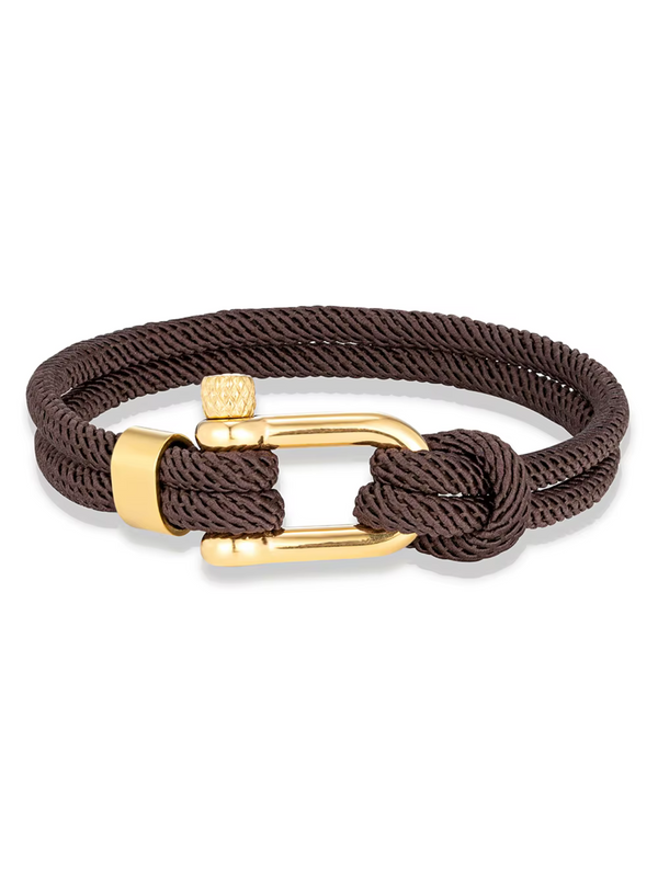 Men’s Rope Bracelet – Gold Stainless Steel
