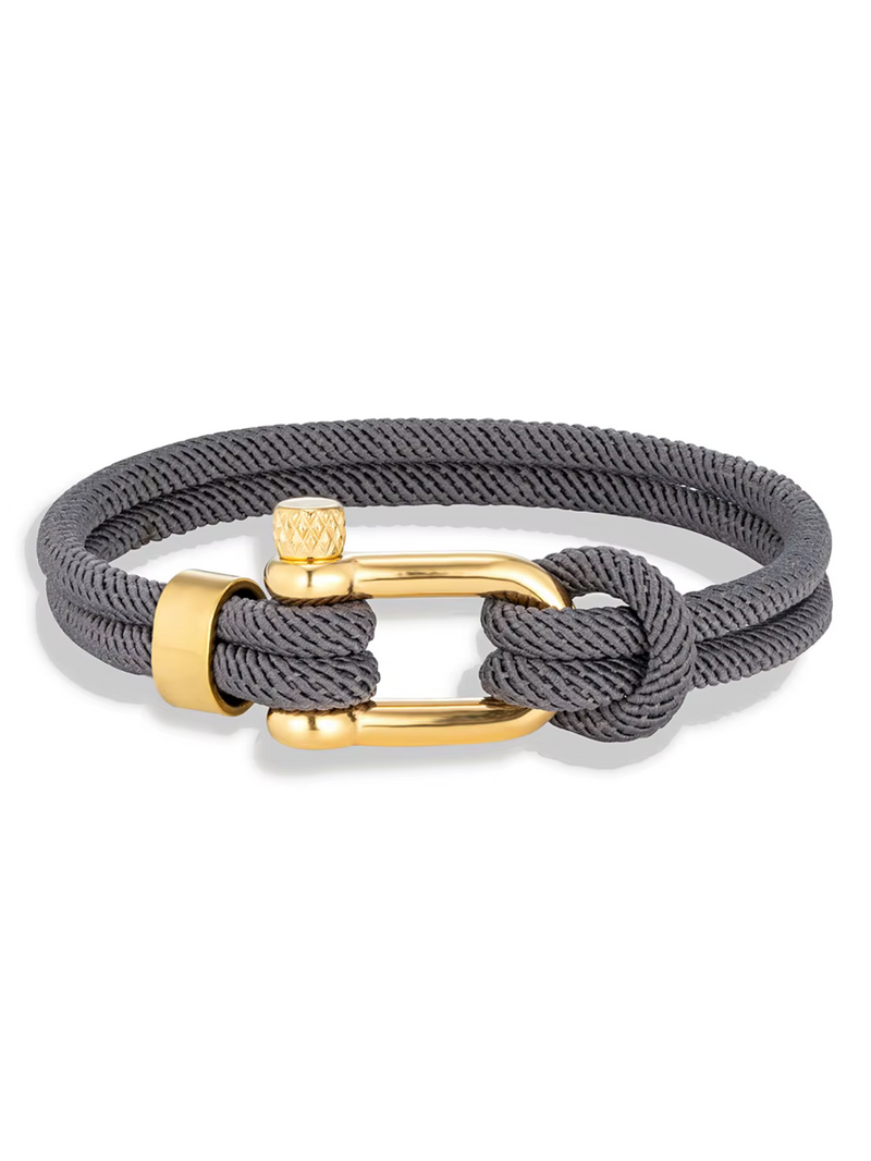 Men’s Rope Bracelet – Gold Stainless Steel